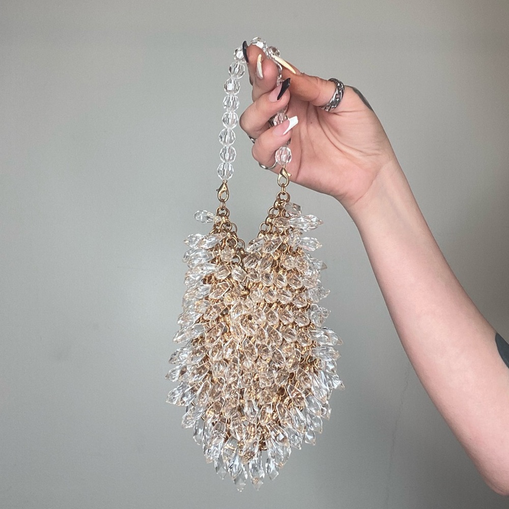 Brand new! Hand made crystal bag.
